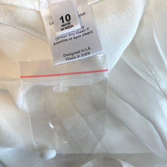 St. Roche Spaghetti Strap Midi Dress Slip In White Size 10 New - Picture 12 of 14